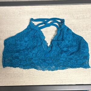 PINK Victoria's Secret Lace Bralette - Blue Green XS